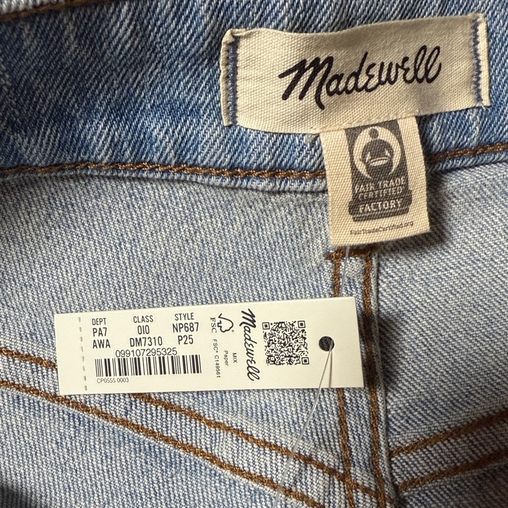 MADEWELL The Curvy Perfect Vintage Wide-Leg Crop Jean NWT Size 25P - Picture 11 of 14